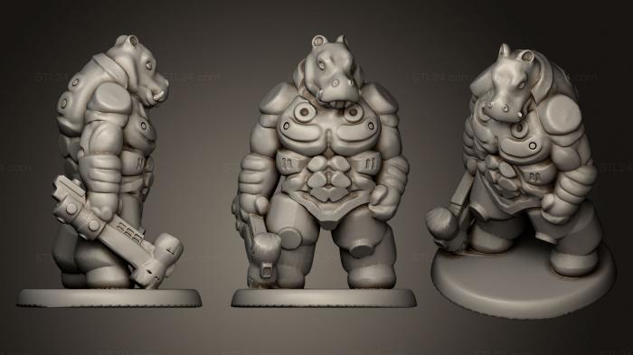 Figurines heroes, monsters and demons (Splicer Merc, STKM_0523) 3D models for cnc